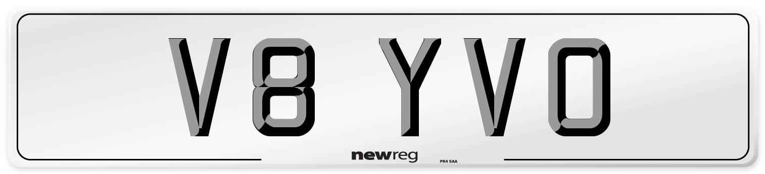 V8 YVO Number Plate from New Reg